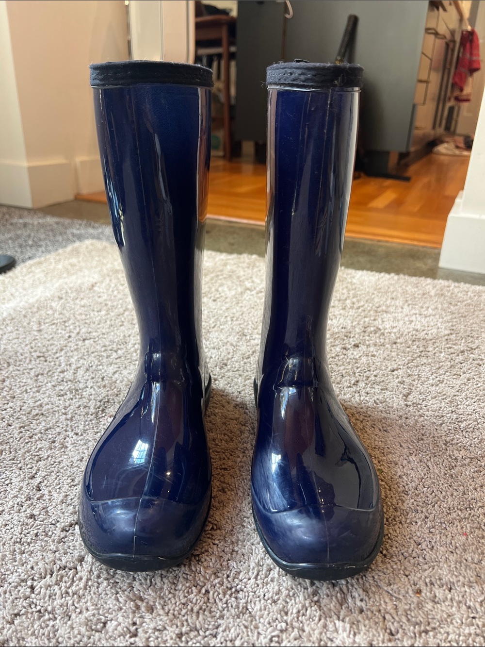 Kamik womens Glossy Navy Rain boots